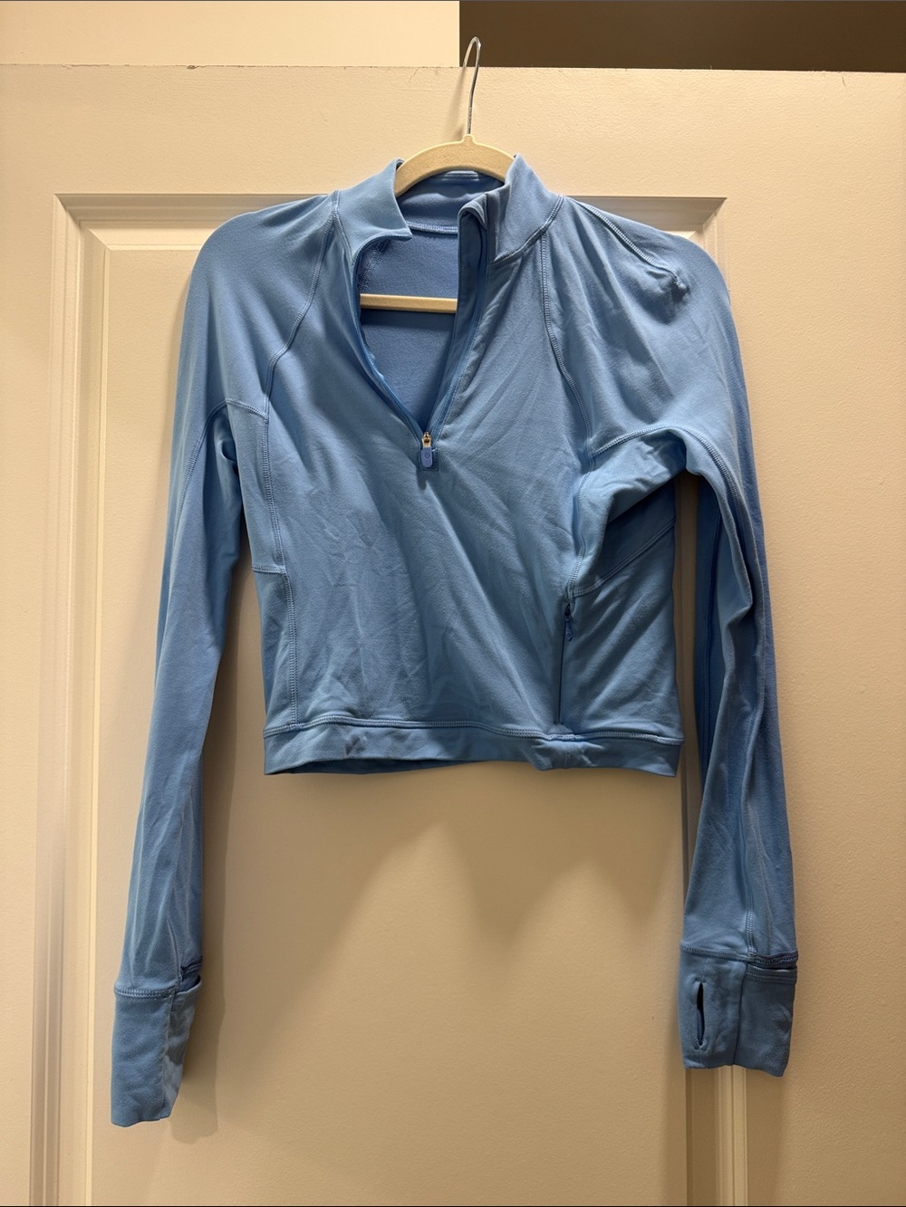 Lululemon Long-Sleeve Quarter-Zip Crop Top